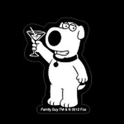 Click to get Family Guy Brian Griffin with Martini Car Decal