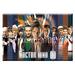 Doctor Who Magnet: Collage of all Doctors, Stripes