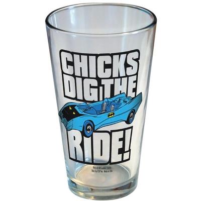 Click to get Batman Chicks Dig The Ride Glass